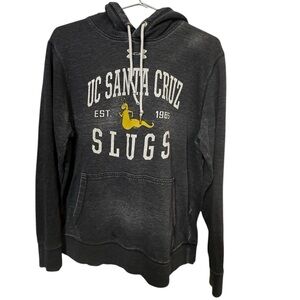 Distressed Under Armour Gray Black UC Santa Cruz SLUGS Women’s M Hoodie